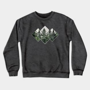 Geometric Trees Nature Forest Outdoor Graphic for Men Crewneck Sweatshirt